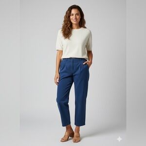 Boden Cotton Blue Pants Tapered , size 10 US